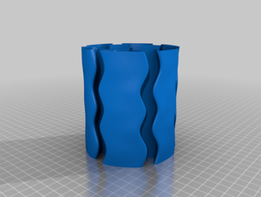 vase 35 container Blumen-vase Bleistift-Halter spiral 3d print model - Mito3D
