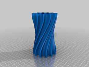 vase 53 container Blumen-vase Bleistift-Halter spiral 3d print model - Mito3D