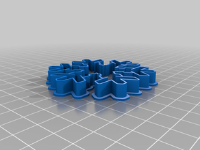 snowflake 3 customized 3d print model - Mito3D