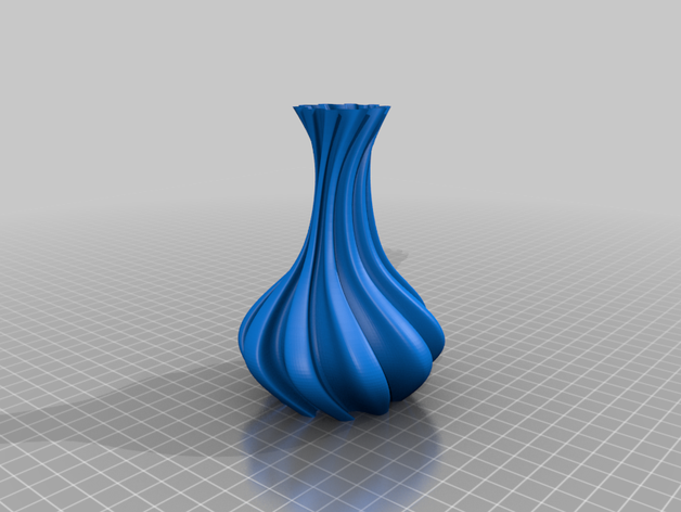 vase 73 container flower spiral 3D print model - Mito3D