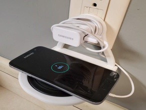 wireless charging shelf cellphone stand cell phone charger dock iphone qi samsung 3d print model - Mito3D