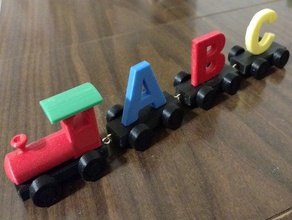 alfabeto treno ragazzi bambini giocattolo giocattoli lettere i con il treni del convoglio 3d print model - Mito3D