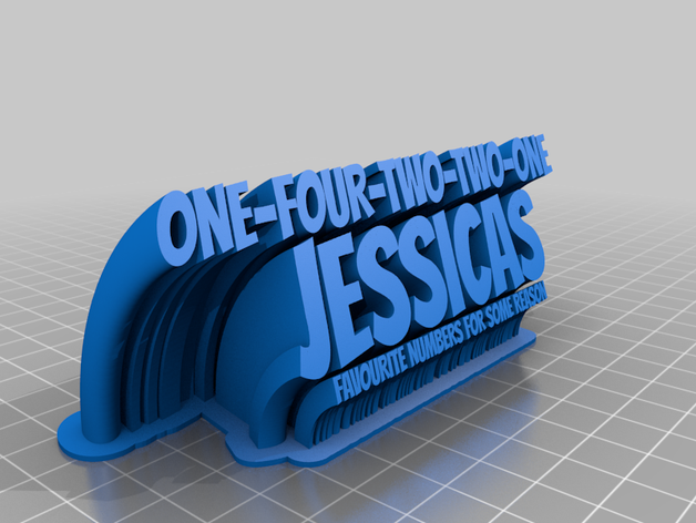 jess personnalisé 3D print model - Mito3D