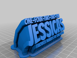 jessica2 personnalisé 3d print model - Mito3D