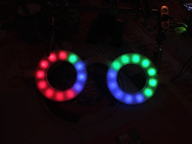 led festa óculos 3D print model - Mito3D