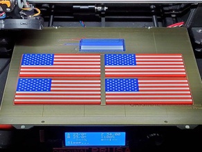 remix de la bandera los estados unidos imán del refrigerador multicolor americana multi-color 3d print model - Mito3D