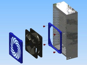 anet bloc d'alimentation de ventilateur garde Ventilateur 92 mm grill montage a6 mods mise à niveau a8 alimentation s-250-12 3d print model - Mito3D