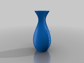 half mirrored vase 3d print model - Mito3D