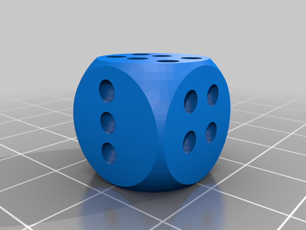 6 sided dice 3D print model - Mito3D