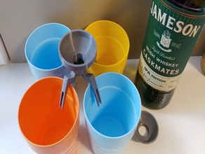 4-way drink dispenser bevanda la grappa partito i colpi snapmaker soju vodka il whisky 3d print model - Mito3D