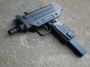 micro uzi compact model gun machine magazine pistol prop 3d print model - Mito3D