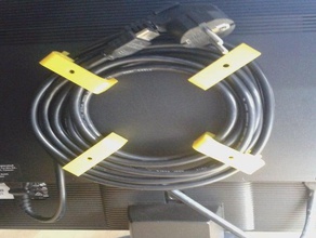 monitor Kabel Halter vesa m4 Kabel-organizer monitor-Halterung Veranstalter vesa-mount 3d print model - Mito3D