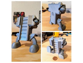 teebot mk ii alfabeto bot carino lettera robot giocattolo 3d print model - Mito3D