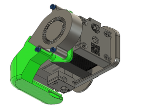 universal e3d hemera parte conducto de refrigeración 5015 soplador del ventilador e3dhemera la más fría 3d print model - Mito3D