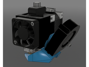 hemera 5015 fan shroud - simple duct cooling e3dhemera e3d 3d print model - Mito3D
