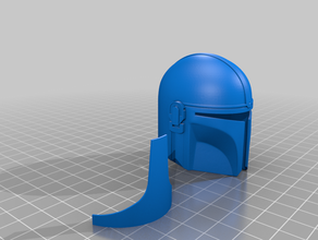 mandalorian helmet one piece 3d print model - Mito3D