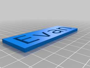 evan placa 3d print model - Mito3D
