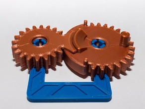 intermitente engranaje de juguete fija la placa montaje fidget spinner gadget 3d print model - Mito3D