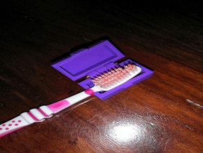 spazzolino da viaggio coperchio superiore denti titolare di custodia 3d print model - Mito3D
