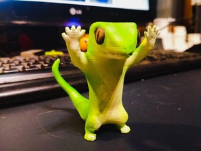 dancing lizard meme cute figurine memes paintable 3d print model - Mito3D
