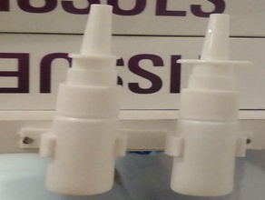 spray nasal de support d'agrafe le clip froid soins santé titulaire openscad pulvérisation 3d print model - Mito3D