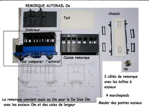 dion trailor - remorque railbus autorail metric model railway trains o scale o165 transport 3d print model - Mito3D