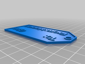 gift card label gina customized 3d print model - Mito3D