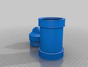threaded survival container screwcap 3d print model - Mito3D