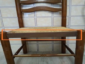 sedia di riparazione incredibilmente forte acanalado la ondulato traversa madera pieza pla reciclar riciclare reparacion silla tabla tabella travesa&ntilde o legno in pezzo 3d print model - Mito3D