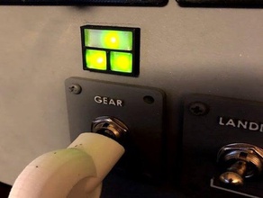 simulatore di volo ingranaggio sicurezza indicatore ardunio joystick simvim xplane11 3d print model - Mito3D