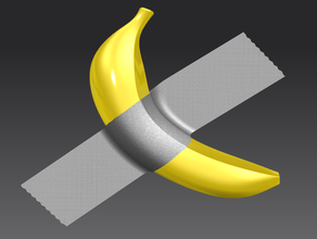 duct-taped banana art multicolor 120 000 bananna cattelan comedian ducktape duct duct-tape ducttape maurizio tape 3d print model - Mito3D