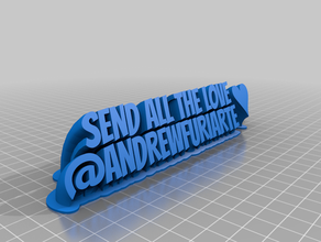 meine angepasste geschwungene 2-Typenschild Zeile text kundengebundene 3d print model - Mito3D