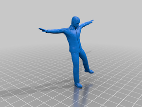 bir bacağı hq adam insanlar 3d print model - Mito3D
