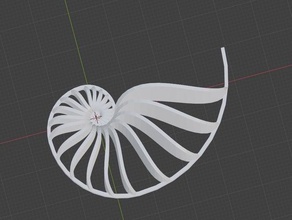 fibonacci nautilus shell rosa conchiglia la di 3d print model - Mito3D