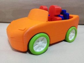 bonito carro de brinquedo 3d print model - Mito3D
