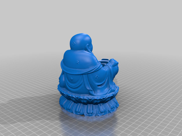 bouddha q fossiles montre stand 3D print model - Mito3D