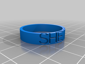 my customized ring name eu us jp ch size system 3d print model - Mito3D