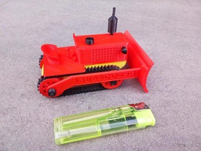 bulldozer stile vintage ragazzo caterpillar di natale regalo presente giocattolo le tracce 3d print model - Mito3D