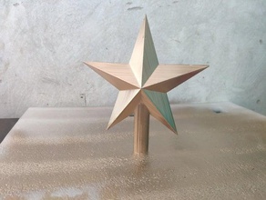 simples impressão estrela de natal decoração 3d print model - Mito3D