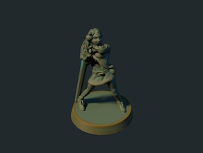 alice mm hiçbir destekler gerekli Harikalar diyarı ejderha kadın kız kahraman jabberwock jabberwocky canavar savaşçı 3d print model - Mito3D