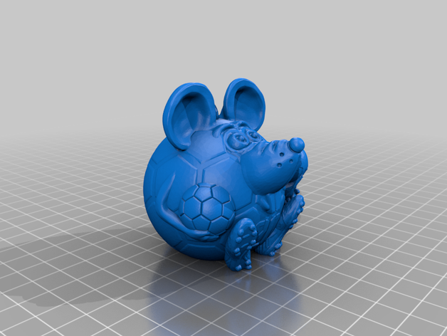mouse soccer player 3D print model - Mito3D