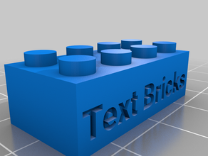 meine kundengebundenes lego-kompatible text-Steine-2 kundengebundene 3d print model - Mito3D