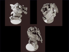 ogre chieftain detachable weapons dnd mini miniature dungeons dragons tabletop 3d print model - Mito3D