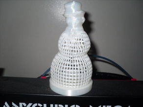voronoi Tel etkisi kardan adam Noel süslemeleri süsü çerçeve 3d print model - Mito3D