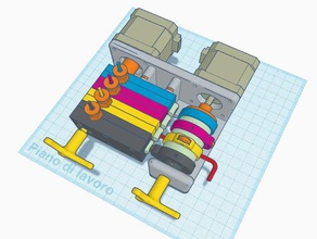 selefast motorizzato filamento di selezione non miscelazione estrusore multicolor 3d print model - Mito3D