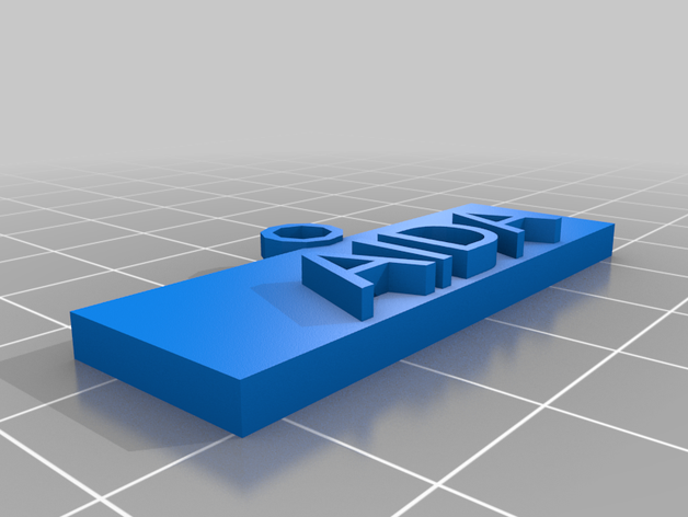 aida tag su misura 3D print model - Mito3D