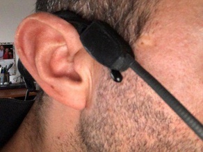 shure clip headphones wh10 - wh20xlr mic wireless 3d print model - Mito3D
