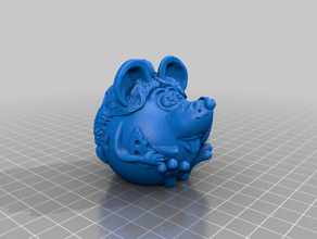 mouse ragazza del 3d print model - Mito3D