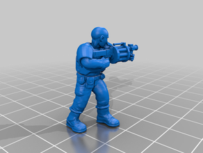 soldiers imperium - special equipment reupload imperial guard warhammer 40k 3d print model - Mito3D