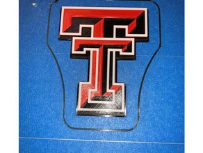 texas tech logo üniversite 360 füzyon 3d print model - Mito3D